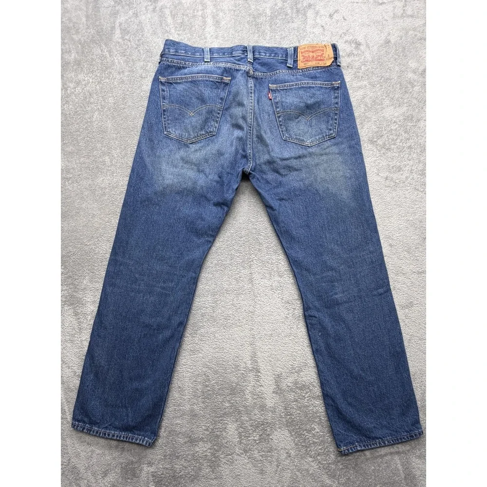 Levis 501 Jeans Mens Measured 38x29‎ Blue Medium Wash Straight Leg Denim Pants